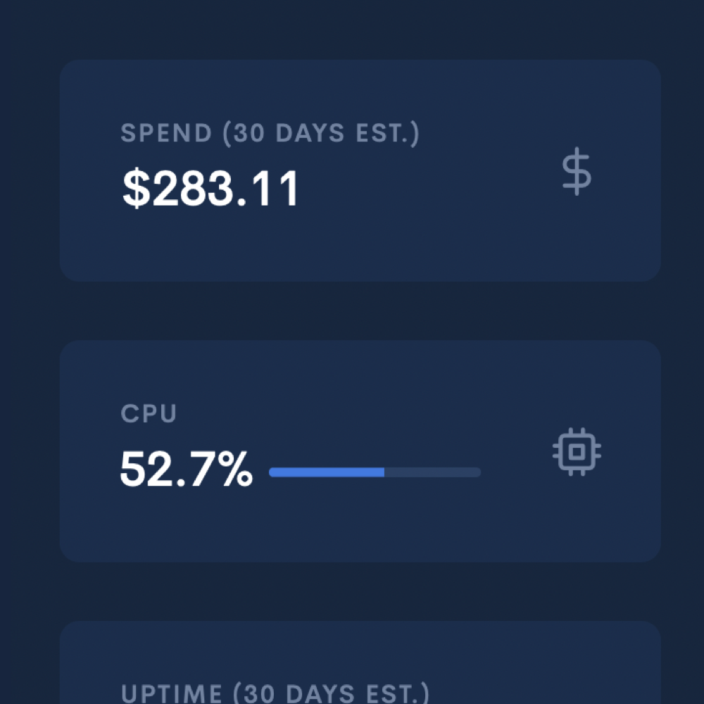 Metadash resource metrics